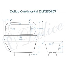 Ванна чугунная Delice Continental 180х80 DLR230627