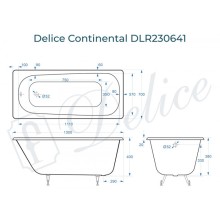 Ванна чугунная Delice Continental 130х70 DLR230641