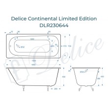 Ванна чугунная Delice Continental Limited Edition 165х70 DLR230644