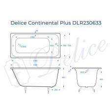 Ванна чугунная Delice Continental PLUS 150х70 DLR230633