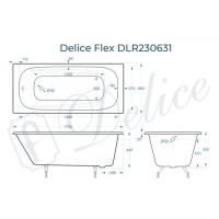 Ванна чугунная Delice Flex 170х80 DLR230631