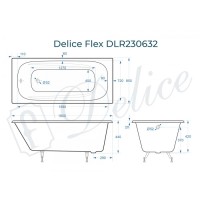 Ванна чугунная Delice Flex 180х85 DLR230632