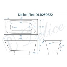 Ванна чугунная Delice Flex 180х85 DLR230632