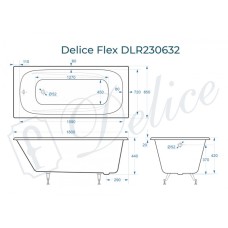 Ванна чугунная Delice Flex 180х85 DLR230632