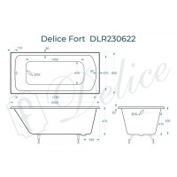 Ванна чугунная Delice Fort 200х85 DLR230622