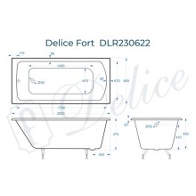 Ванна чугунная Delice Fort 200х85 DLR230622