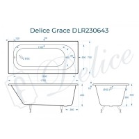 Ванна чугунная Delice Grace 170х70 DLR230643