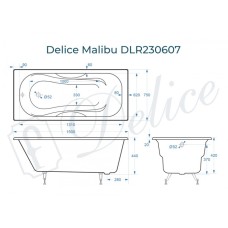 Ванна чугунная Delice Malibu 150х75 DLR230607