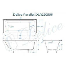 Ванна чугунная Delice Parallel 180х80 DLR220506