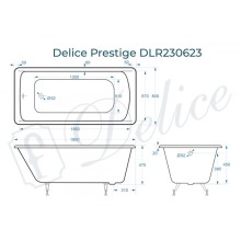 Ванна чугунная Delice Prestige 180х80 DLR230623