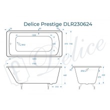 Ванна чугунная Delice Prestige 170х70 DLR230624