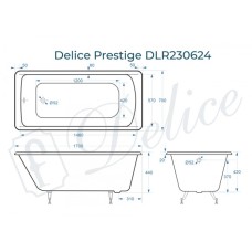 Ванна чугунная Delice Prestige 170х70 DLR230624