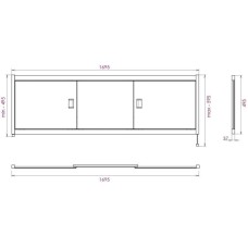 Экран под ванну 169,5х52 см белый глянец Onika Монако 517008