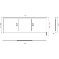 Экран под ванну 139,5х52 см белый глянец Onika Монако 514001