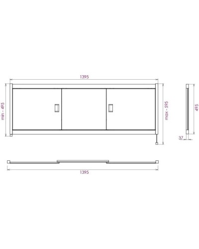 Экран под ванну 139,5х52 см белый глянец Onika Монако 514001