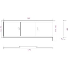 Экран под ванну 147х52 см белый глянец Onika Монако-Эконом 515014