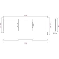 Экран под ванну 159,5х52 см белый глянец Onika Лагуна 516002