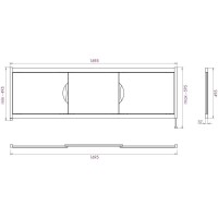 Экран под ванну 169,5х52 см белый глянец Onika Лагуна 517004