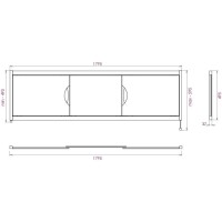 Экран под ванну 179,5х52 см белый глянец Onika Лагуна 518007