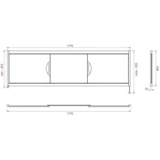 Экран под ванну 179,5х52 см белый глянец Onika Лагуна 518007