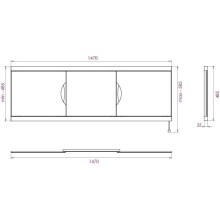 Экран под ванну 147х52 см белый глянец Onika Лагуна-Эконом 515015