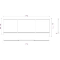 Экран под ванну 179,5х52 см белый глянец Onika Одио 518011