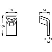 Комплект из двух хромированных ручек Jacob Delafon Odeon Rive Gauche E6D155-CP