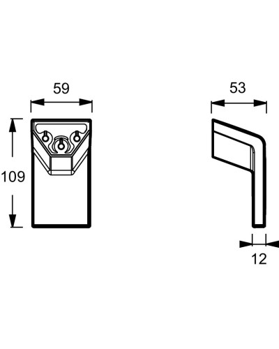 Комплект из двух хромированных ручек Jacob Delafon Odeon Rive Gauche E6D155-CP