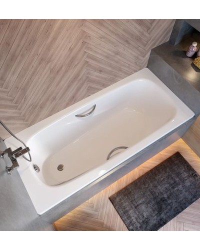 Стальная ванна Koller Pool Deline 150x75 B55US200E с отверстиями для ручек без антискользящего покрытия