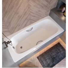 Стальная ванна Koller Pool Deline 160x75 B65US200E с отверстиями для ручек без гидромассажа