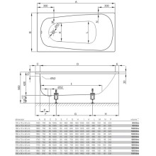 Стальная ванна 170х75 см Bette Form 3710-000 AD