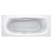 Стальная ванна 170х75 см с отверстиями для ручек BLB Anatomica B75L handles