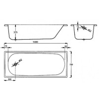 Стальная ванна 140х70 см BLB Europa B40ESLS