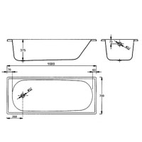 Стальная ванна 160х70 см BLB Europa B60ESLS