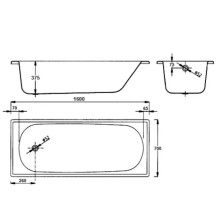 Стальная ванна 160х70 см BLB Europa B60ESLS
