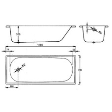 Стальная ванна 150х70 см BLB Europa B50ESLS