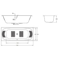 Стальная ванна 170х70 см BLB Universal DUO HG B70Q