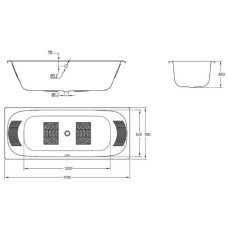 Стальная ванна 170х70 см BLB Universal DUO HG B70Q