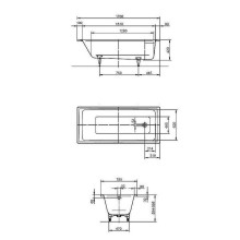 Стальная ванна Kaldewei Puro 652 170x75 256200013001 с покрытием Easy-clean