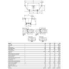 Стальная ванна 170х75 см L Kaldewei Centro Duo 1 129 Standard