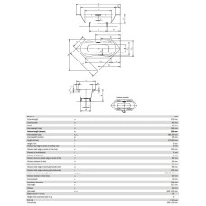 Стальная ванна 214х90 см Kaldewei Mega Duo 6 182 Standard