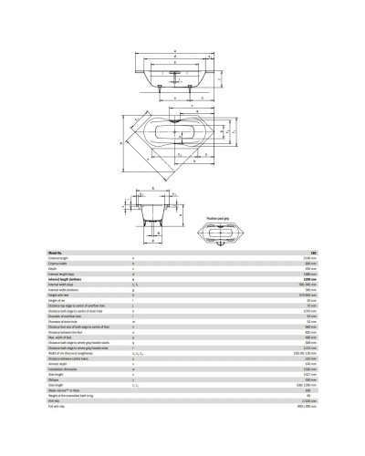 Стальная ванна 214х90 см Kaldewei Mega Duo 6 182 Standard
