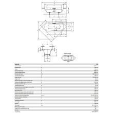 Стальная ванна 214х90 см Kaldewei Mega Duo 6 182 с покрытием Easy-Clean