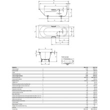 Стальная ванна 180х80 см Kaldewei Rondo Star 711 с покрытием Easy-Clean