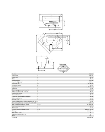 Стальная ванна 190х90 см Kaldewei Vaio 6 Star 959 с покрытием Easy-Clean