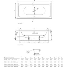 Стальная ванна 200х100 см Bette Free 6832-000 PLUS с покрытием Glase-Plus
