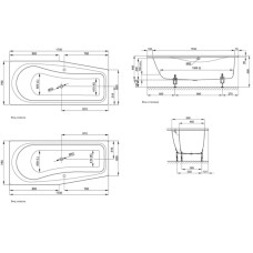 Стальная ванна 170х75 см Bette Luna 2750-000 PLUS с покрытием BetteGlasur Plus