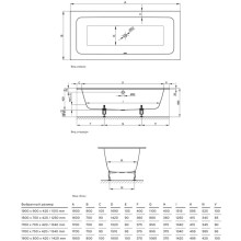 Стальная ванна 190х90 см Bette One 3314-000