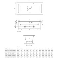 Стальная ванна 180х80 см Bette One 3313-000 PLUS с покрытием BetteGlasur Plus