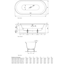 Стальная ванна 180х80 см Bette Lux Oval 3466-035